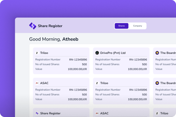 Personal portfolio tracking dashboard showing share holdings and performance